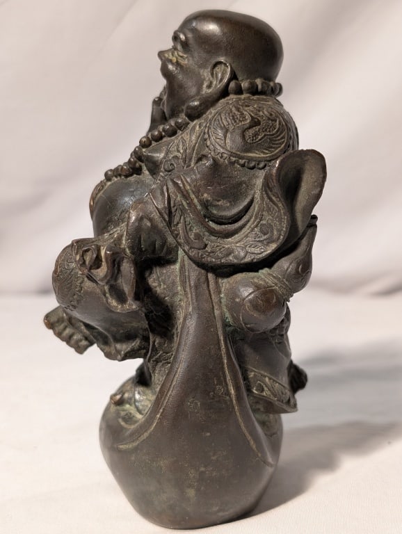 Laughing Buddha - Bronze Statue Solid - 4