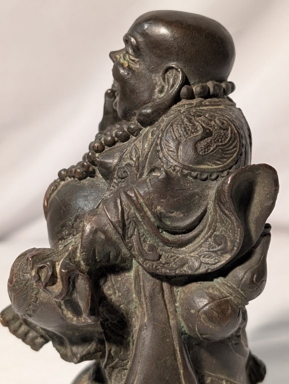 Laughing Buddha - Bronze Statue Solid - 5