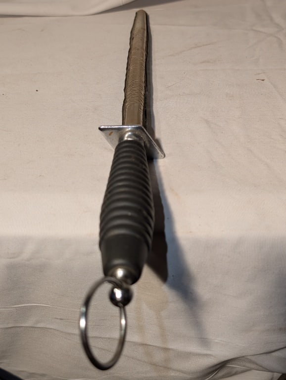 Knife Sharpener w/ Ribbed Handle, Hanging Ring - 2