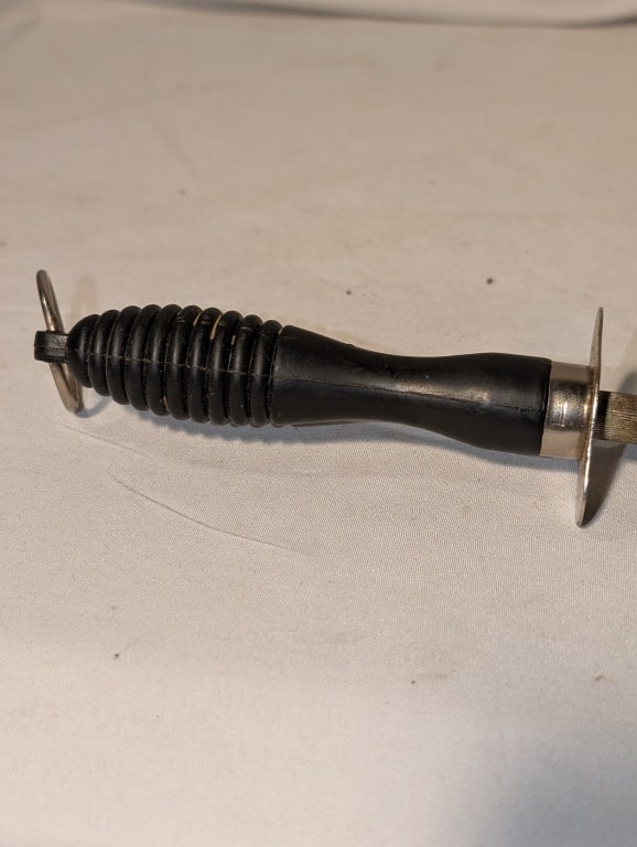 Knife Sharpener w/ Ribbed Handle, Hanging Ring - 2