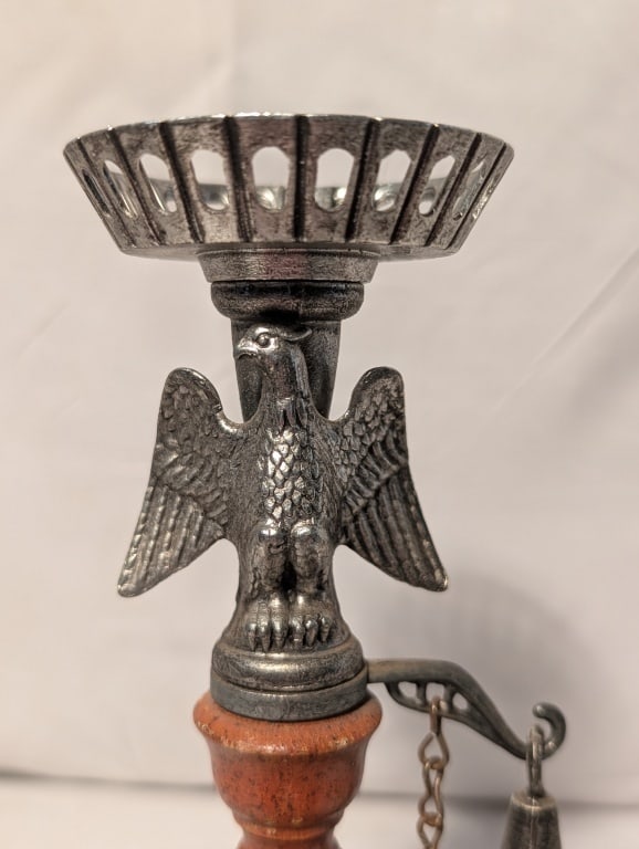 American Eagle Candlestick Holders (pair), snuffer - 3