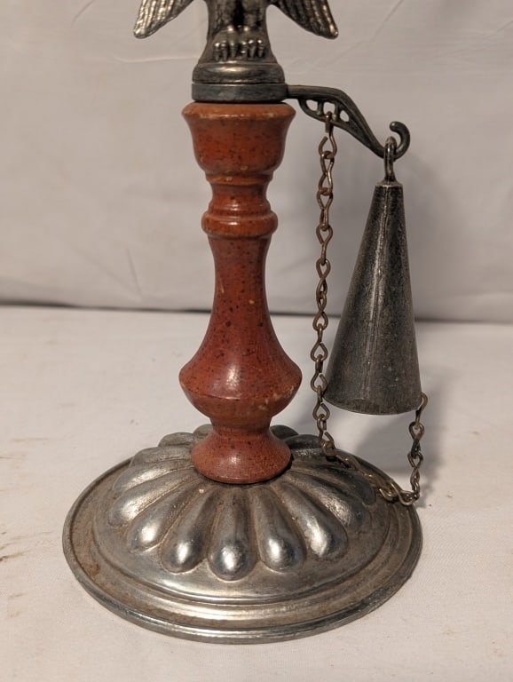 American Eagle Candlestick Holders (pair), snuffer - 5