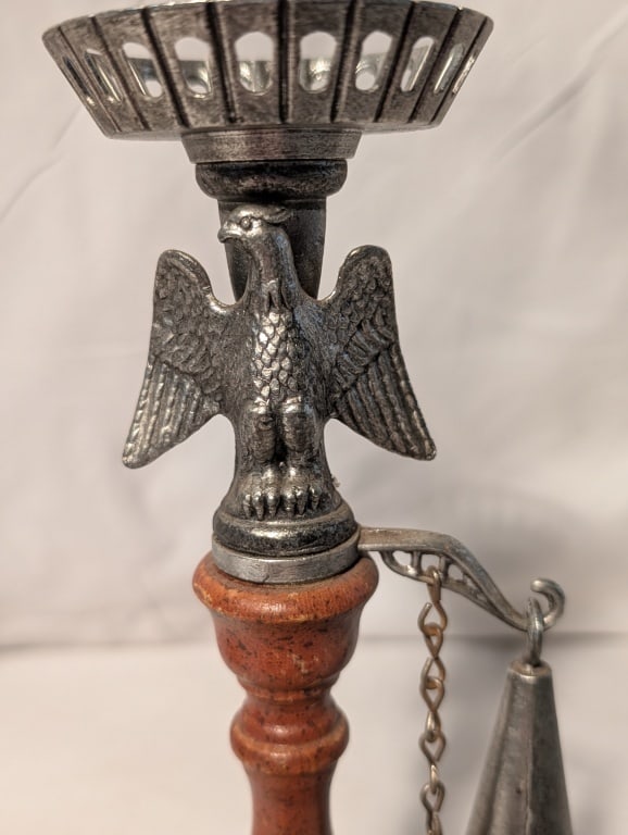 American Eagle Candlestick Holders (pair), snuffer - 7