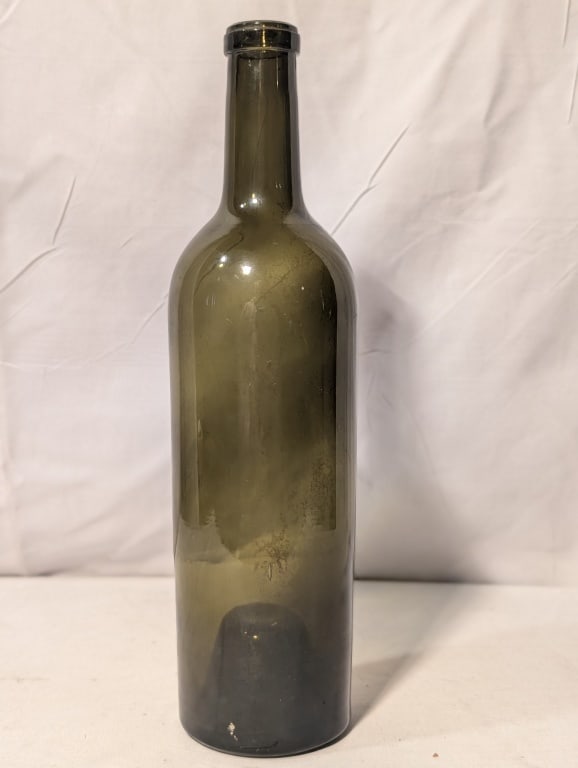 Antique Dark Green Wine Bottle w/ Deep Punt (1 of 6)