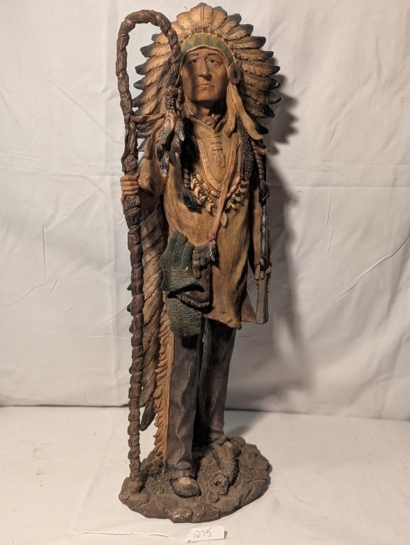 Indian Chief Resin Statue (1 of 15)