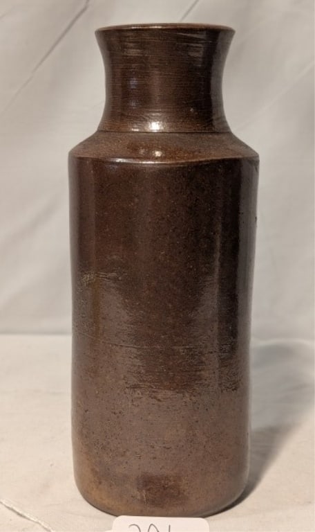 Antique Brownstone Earthenware Bottle (1 of 3)