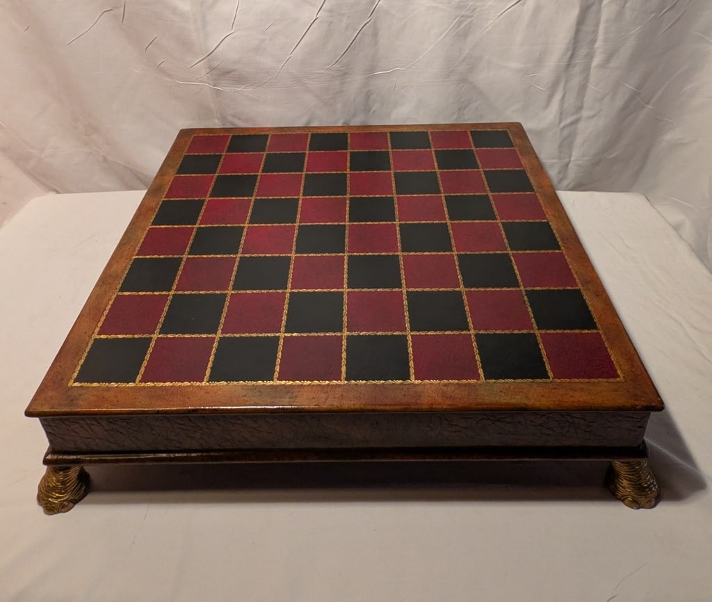 Chess Board w/ Leather Top by Maitland Smith 195 (1 of 5)
