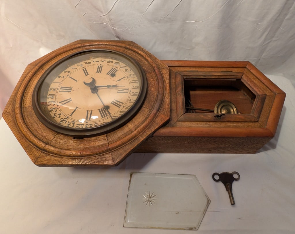 Antique German School House Calendar Clock (1 of 5)