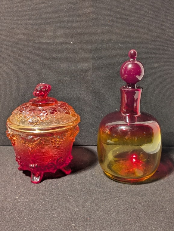 Blenko Bubble Bud Vase & Jeanette Candy Dish (1 of 11)