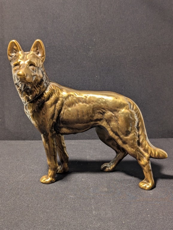 Solid Cast Brass German Shepherd Door Stop (1 of 6)