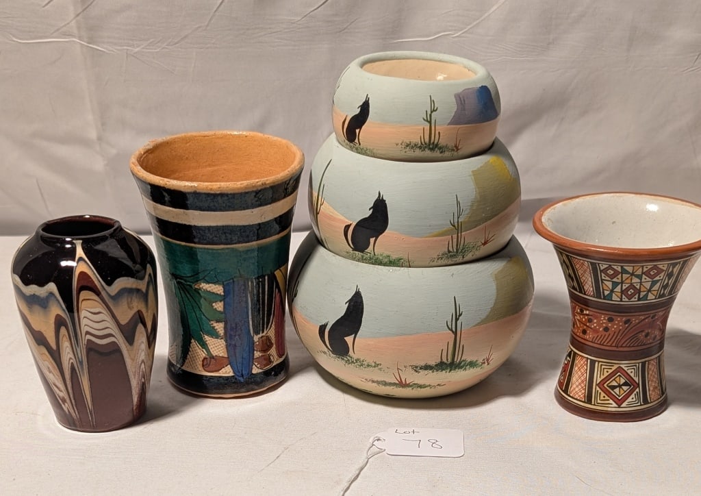 Mexican Pottery Grouping - 6 pcs (1 of 19)