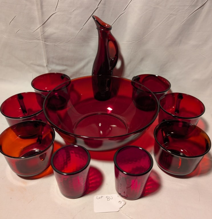 Arcoroc France Red Cups & Others - 10 pieces (1 of 11)