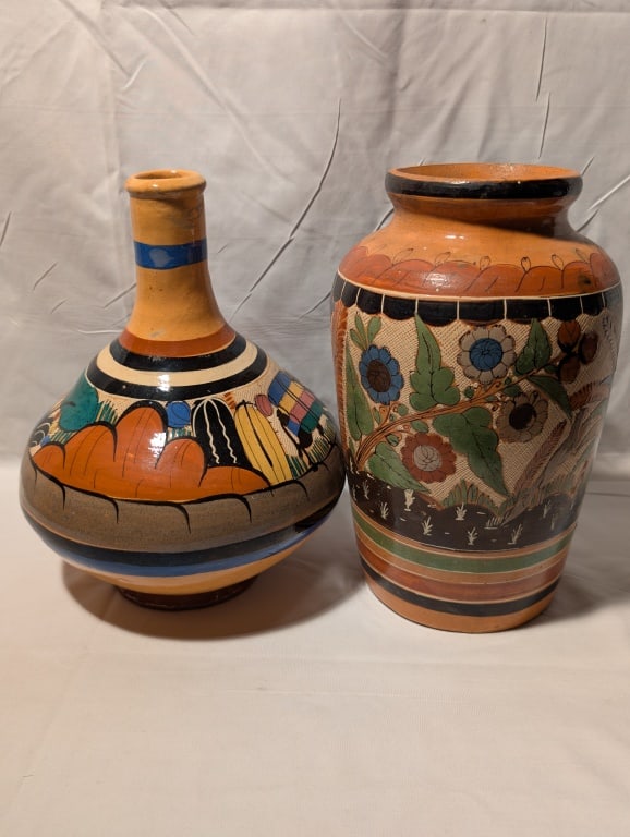 Mexican Pottery Large Vase & Crock (1 of 13)