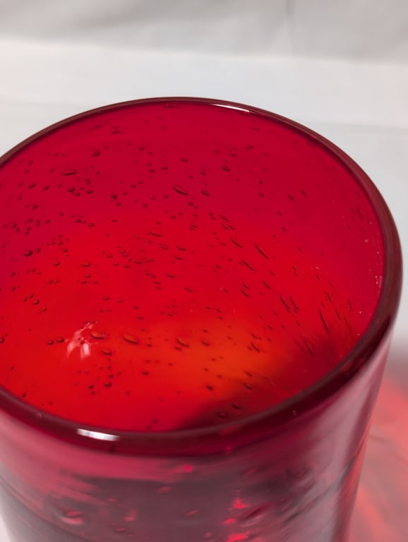 Ruby Red Glass Collection - 4 pieces - 7