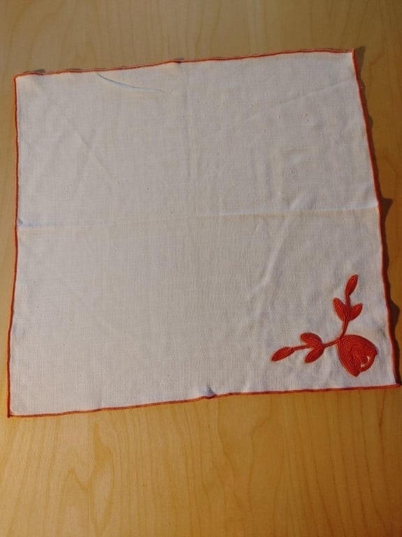 1960s Accent Scarf / Hanky 100% Cotton (1 of 3)