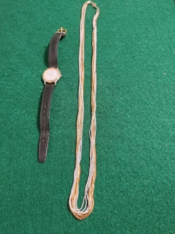 Vtg Croton Ladies Watch & Necklace (1 of 9)