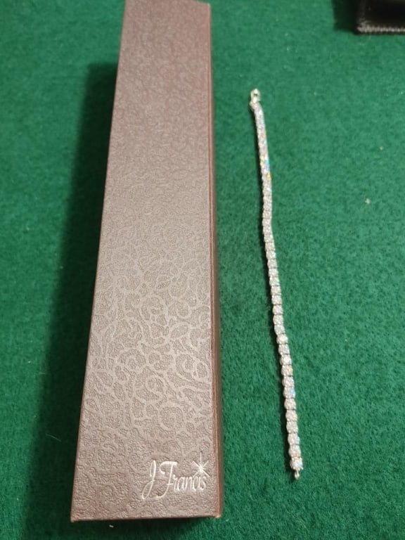 Vtg J Francis Sterling Swarovski Zirconia Bracelet (1 of 10)
