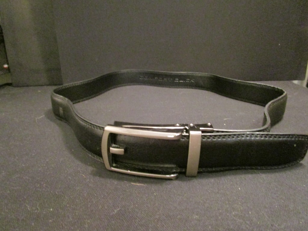 Comfort Click Black Leather Belt - New (1 of 9)