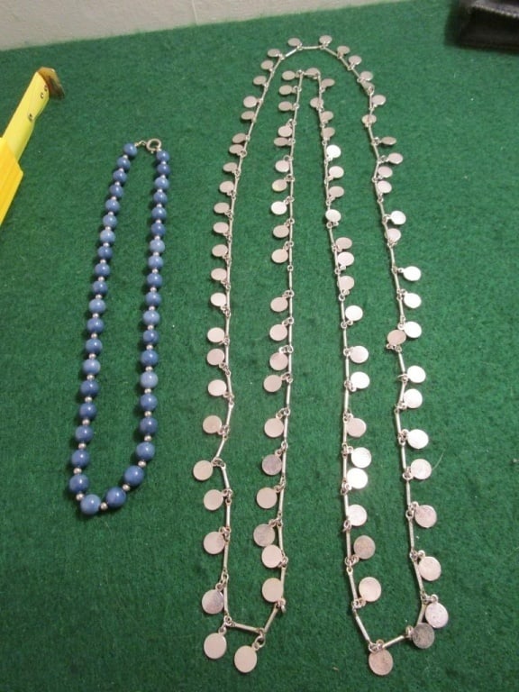 Necklace Collection - Lapis/Beads & SS Chain (1 of 7)