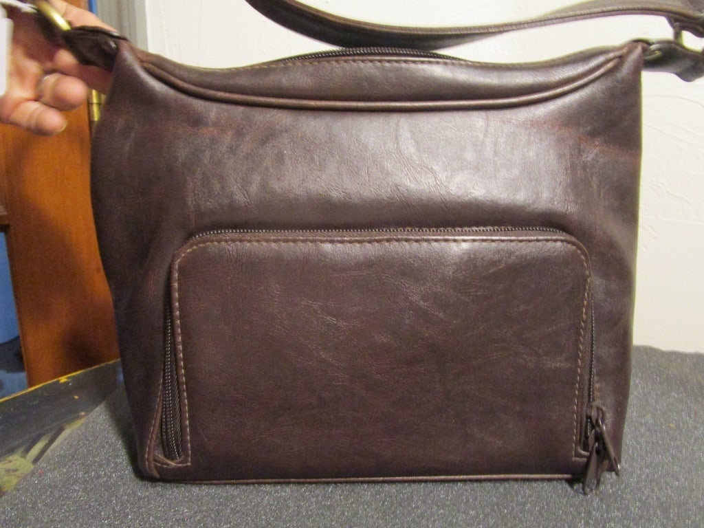 Brown Leather Handbag w/ Wallet #36 (1 of 6)