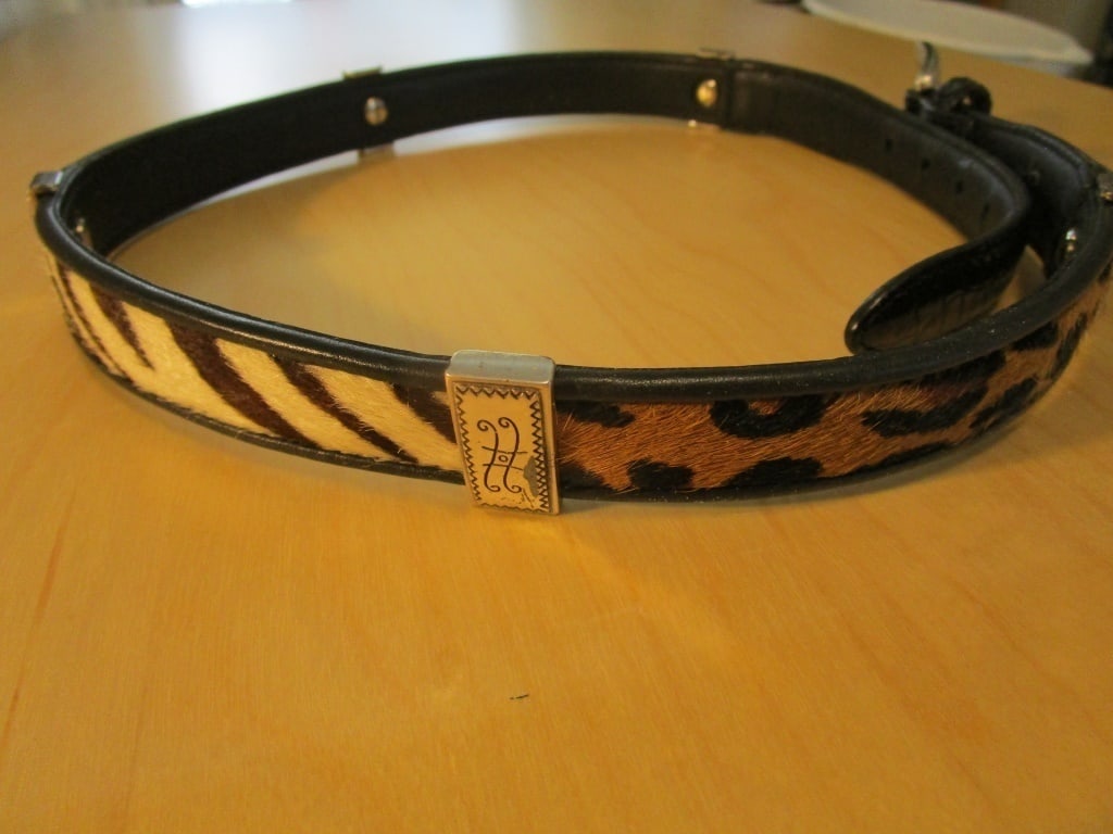 Vtg Brighton Belt w/ Leopard/Zebra Stripes Sz 30M: Vtg Brighton Belt w/ Leopard and Zebra Stripe. Chrome accents. Size 30M. Model 02903. Mint. Like new.