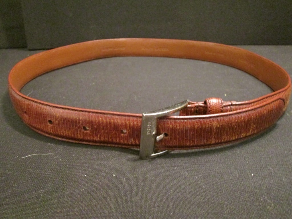 Vtg Ralph Lauren Brown Leather Belt (1 of 7)