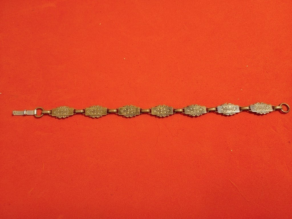 Antique Gold Tone Bracelet by Marino (1 of 4)