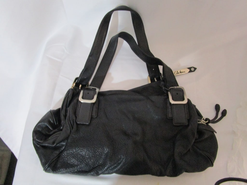Vtg Cole Haan Soft Black Leather Doctor's Bag (1 of 2)