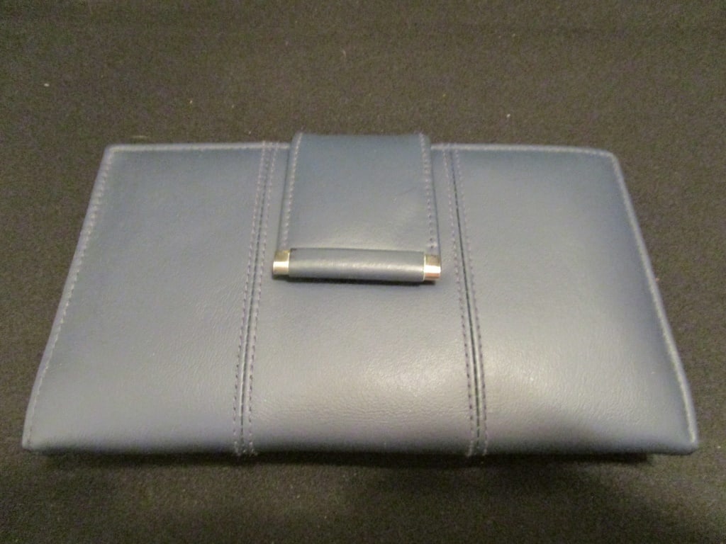 1950s Blue Leather Clutch / Wallet (1 of 5)