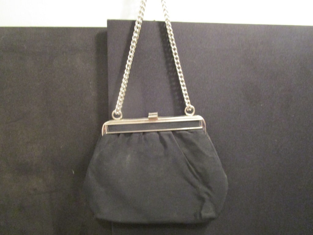 1950s Black Evening / Shoulder Bag (1 of 4)