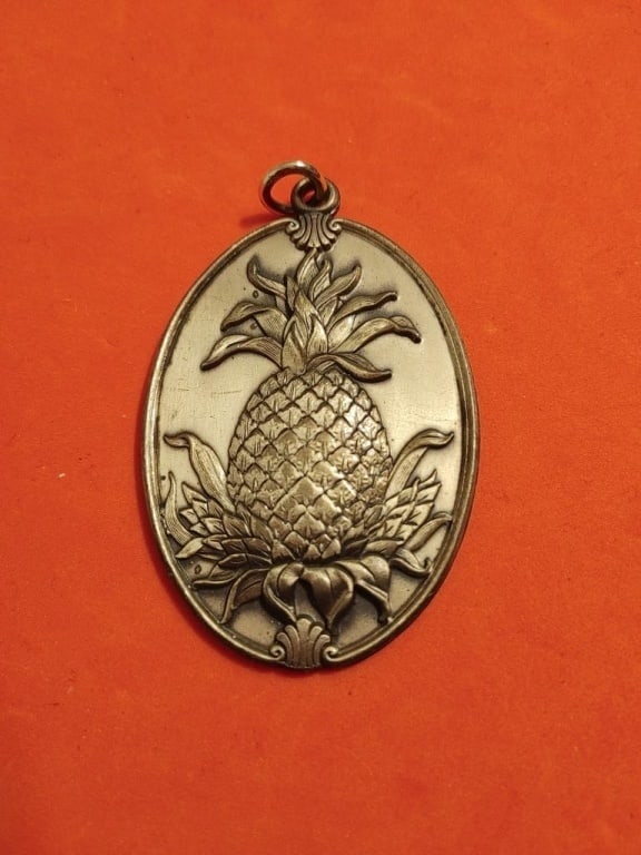 Solid Brass Pineapple (Good Luck) Pendant - 2