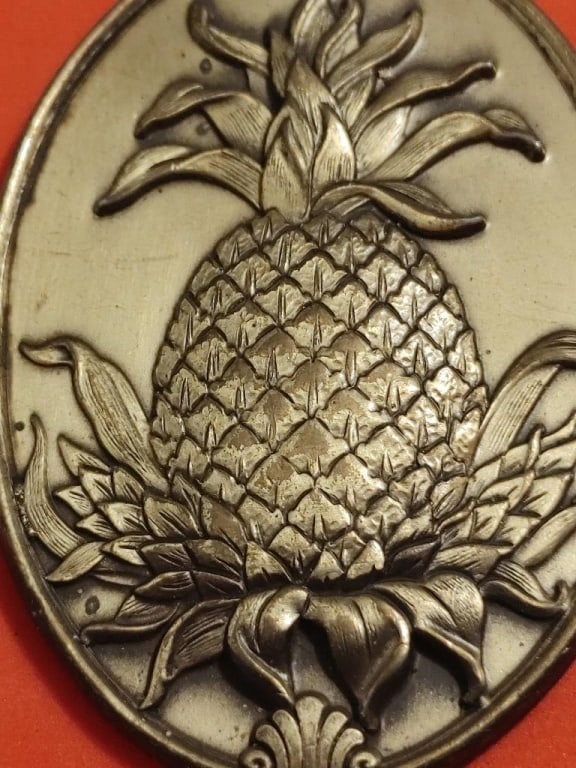 Solid Brass Pineapple (Good Luck) Pendant - 3