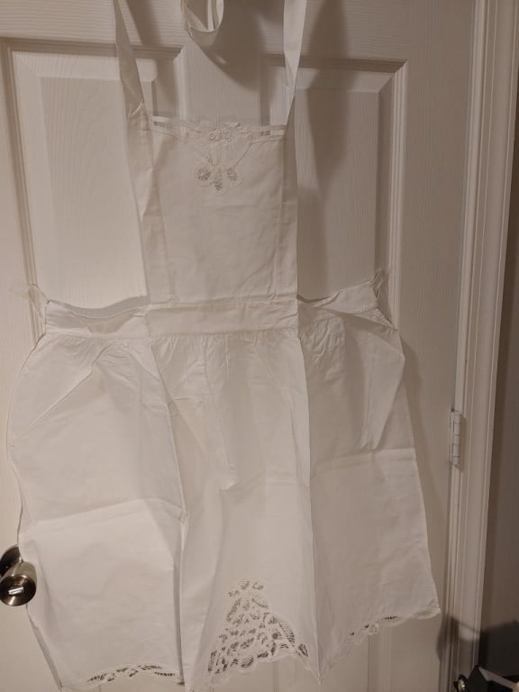 100% White Cotton Bibbed Apron - New (1 of 6)