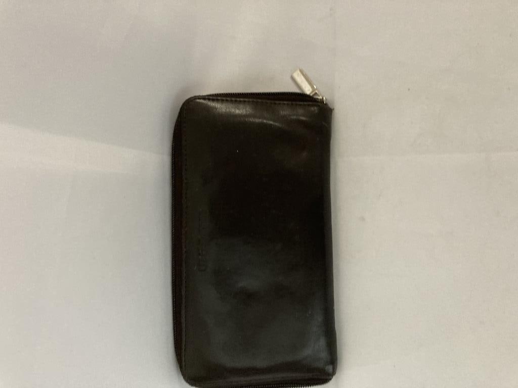 Vtg Liz Claiborne Brown Leather Wallet / Clutch (1 of 4)