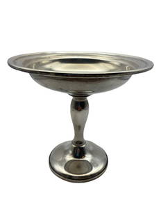 Newport Sterling Silver Pedestal Candy Nut Bon Bon Dish: Measures 5”H x 6” across the top, 3” across the bottom. In good condition, nice one to add to your collection. No dents or dings. Weighs 11 ounces, 310 grams. **Shipping on this