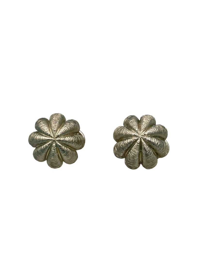Tifffany & Co. Sterling Silver Sea Urchin Earrings: Vintage Sterling Silver Tiffany & Co. "Sea Urchin" "Jelllyfish" Designed Earrings.The pierced earrings measure 2.00cm in diameter. Earrings are finsihed with omega designed clip-backs. Stamped "Italy"