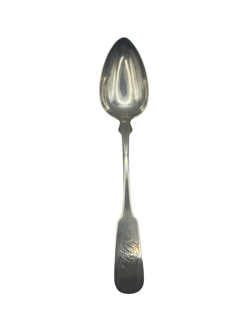 Antique Coin Silver Spoon marked HBMYER (1 of 8)