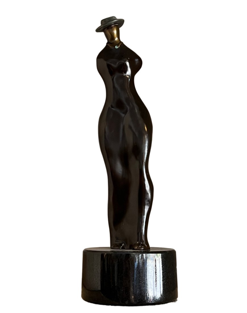 "Rose" Bronze Sculpture by Colombian Artist Guillome (1 of 8)