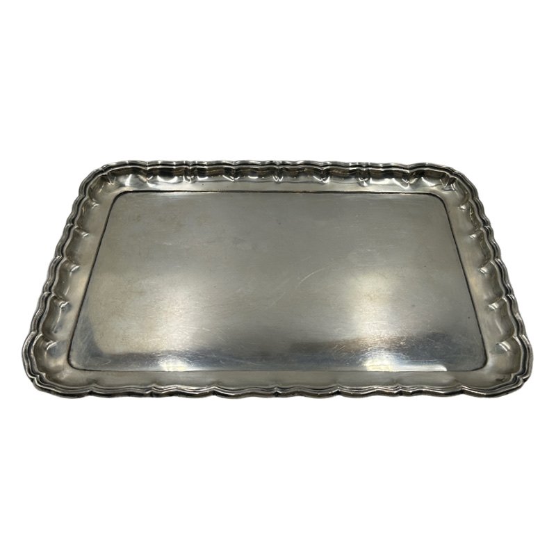 Johann George Hossauer Sterling Silver Tray: Johann George Hossauer Sterling Silver Tray measurements:14"L x10"W weight 645 G **SHIPPING on this item offered through, UPS 843-203-3466- store7194@theupsstore.com -Pak Mail 843-849-0310- info@charl