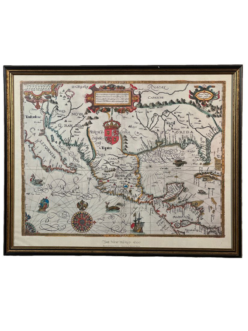 1600s Map of the New World drawn by Gabriel Tatton & engraved by Benjamin Wright (1 of 10)