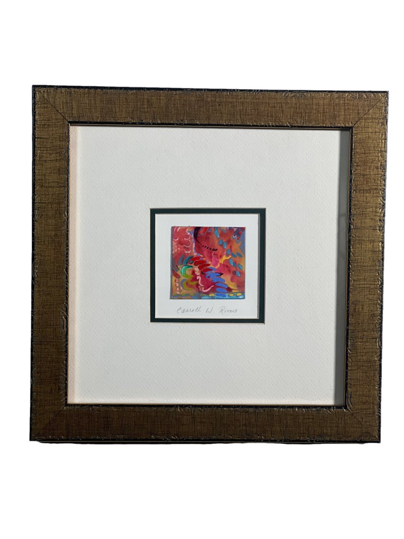 Small Acrylic on Paper by Carroll W. Rivers: Really nice double mat. This Charleston artist has been creating paintings that illustrate her surroundings, telling stories through the paint on the canvas and offering a snapshot of scenery and wild