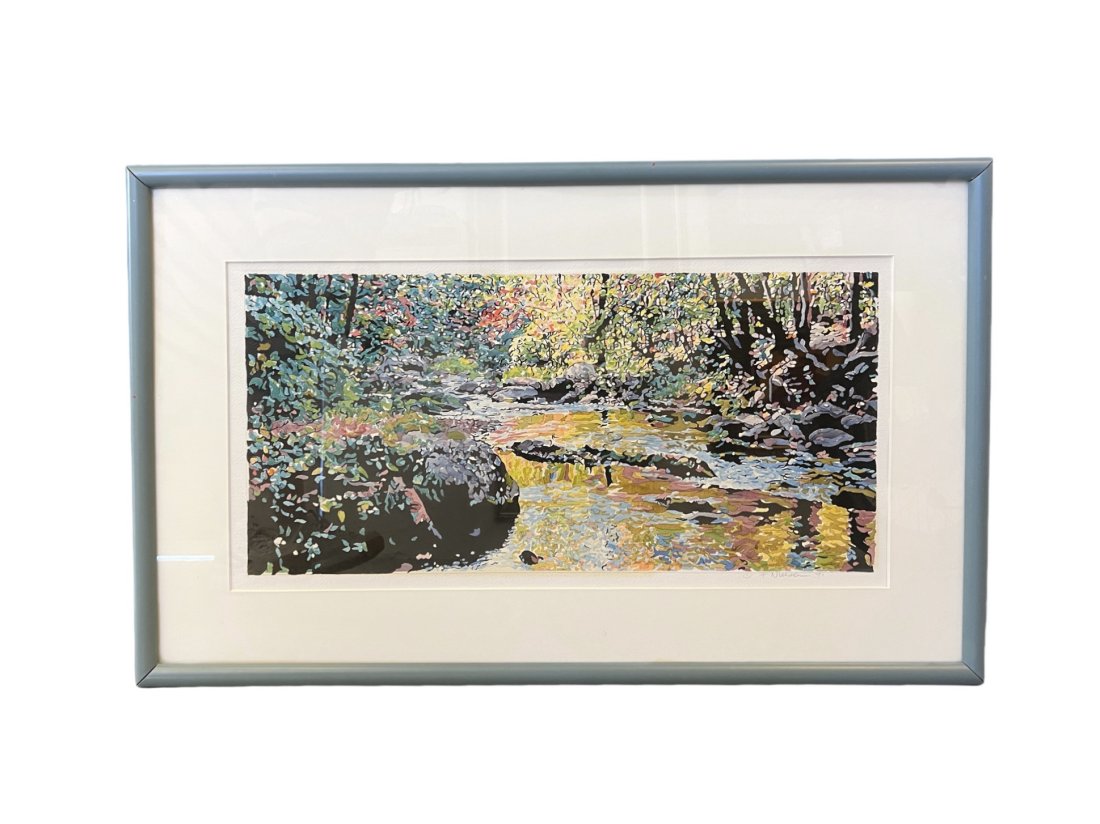 Frederick Nichols Original Watercolor Painting of a Forest Stream (1 of 6)