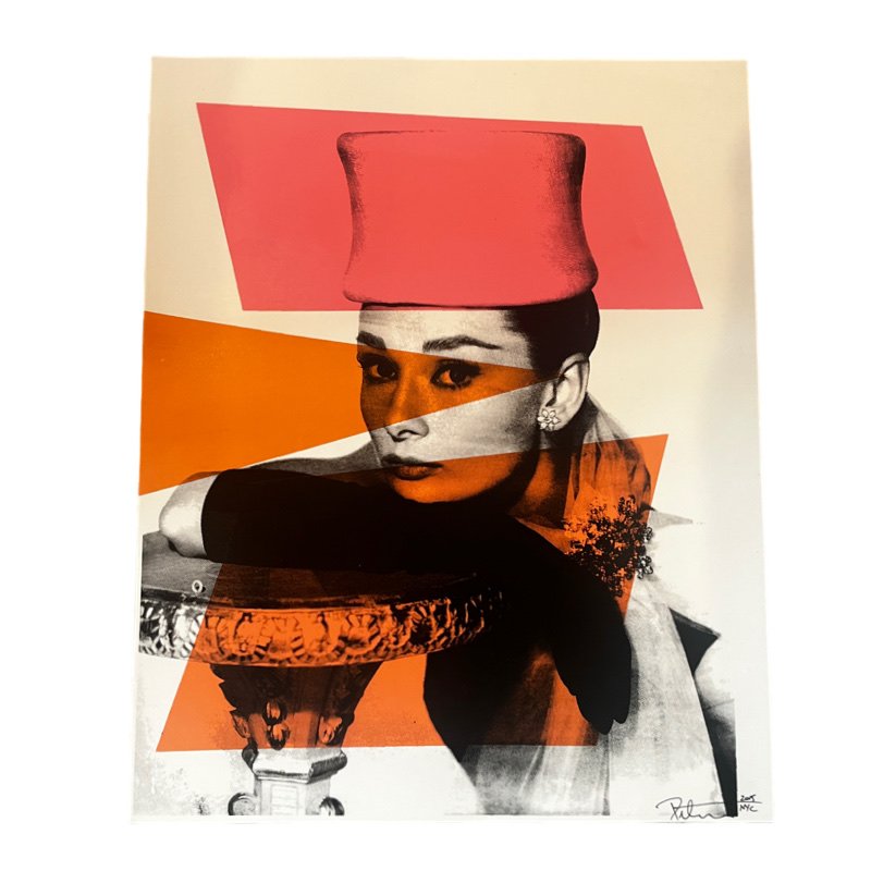 Silkscreen of Audrey Hepburn by Peter Tunney, 2015 (1 of 6)