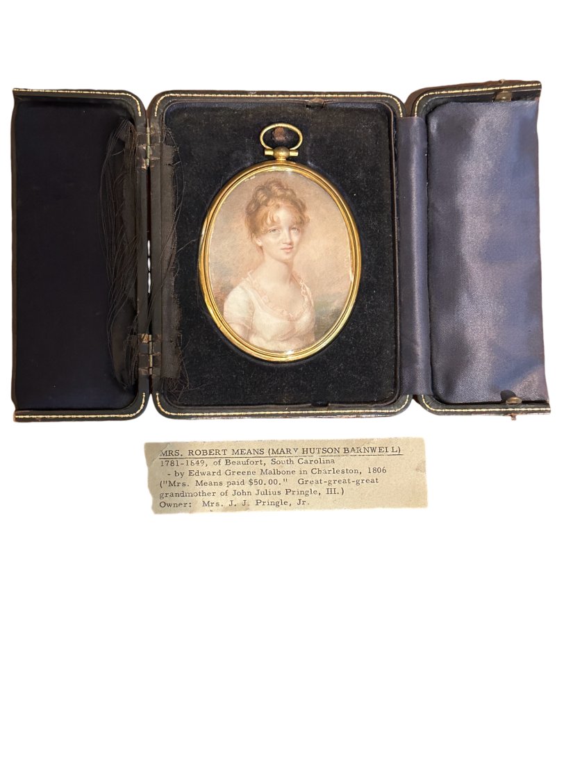 Edward Greene Malbone (American, 1777-1809) portrait of Mrs.Robert Means (Mary Hutson Barnwell) (1 of 9)