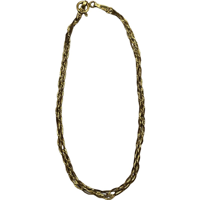 14K Gold Braided Bracelet (1 of 8)