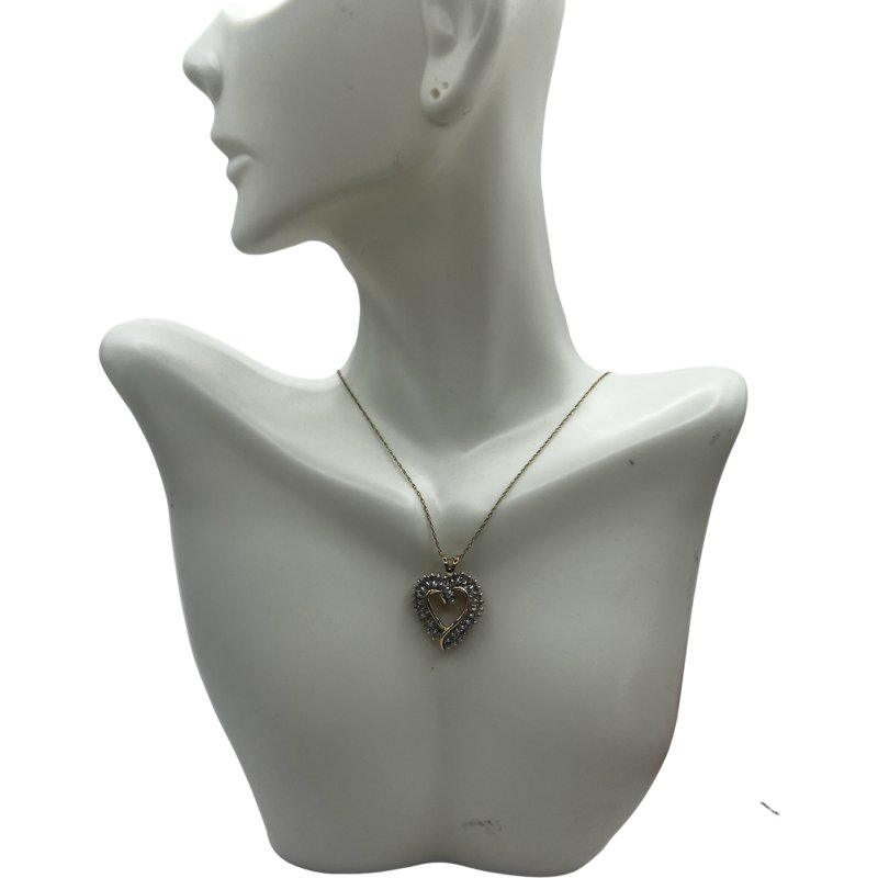 10K Gold Heart Pendant Necklace (1 of 8)