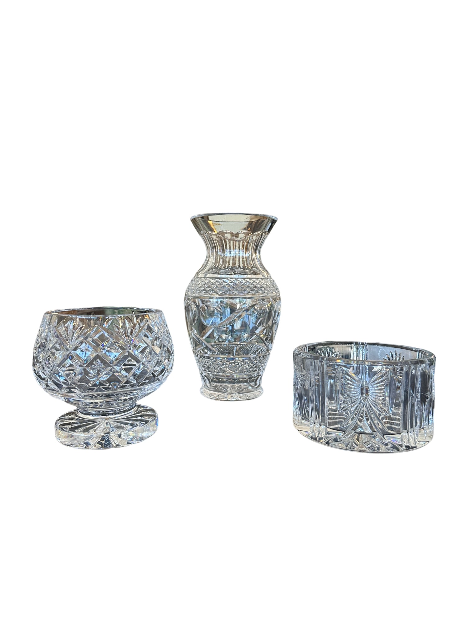 Lot of Waterford includes a flower vase and 2 bowls (1 of 10)