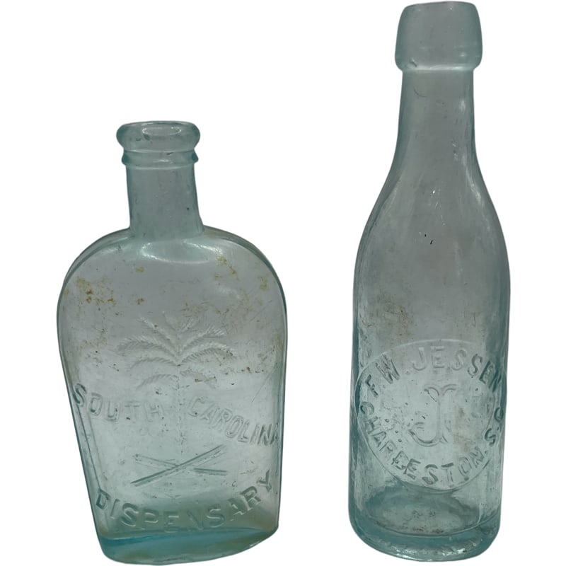 Two Antique South Carolina Dispensary Bottles (1 of 8)