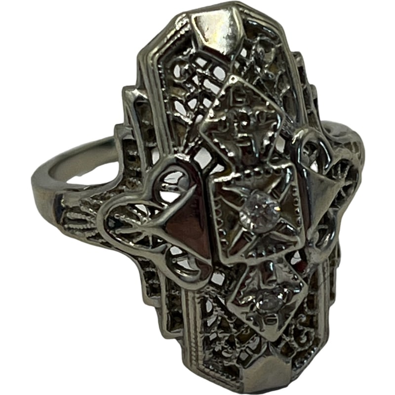 14K White Gold Ring With Diamond (1 of 8)