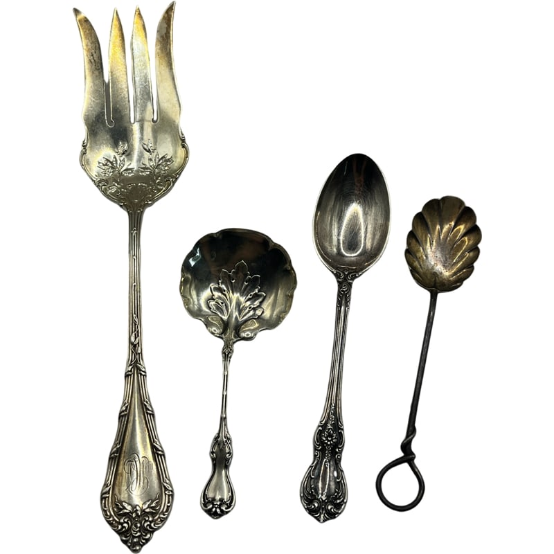 Sterling Silverware 4 Pieces, Whiting Manufacturing Co, Towle, WM. Wise and Son (1 of 13)